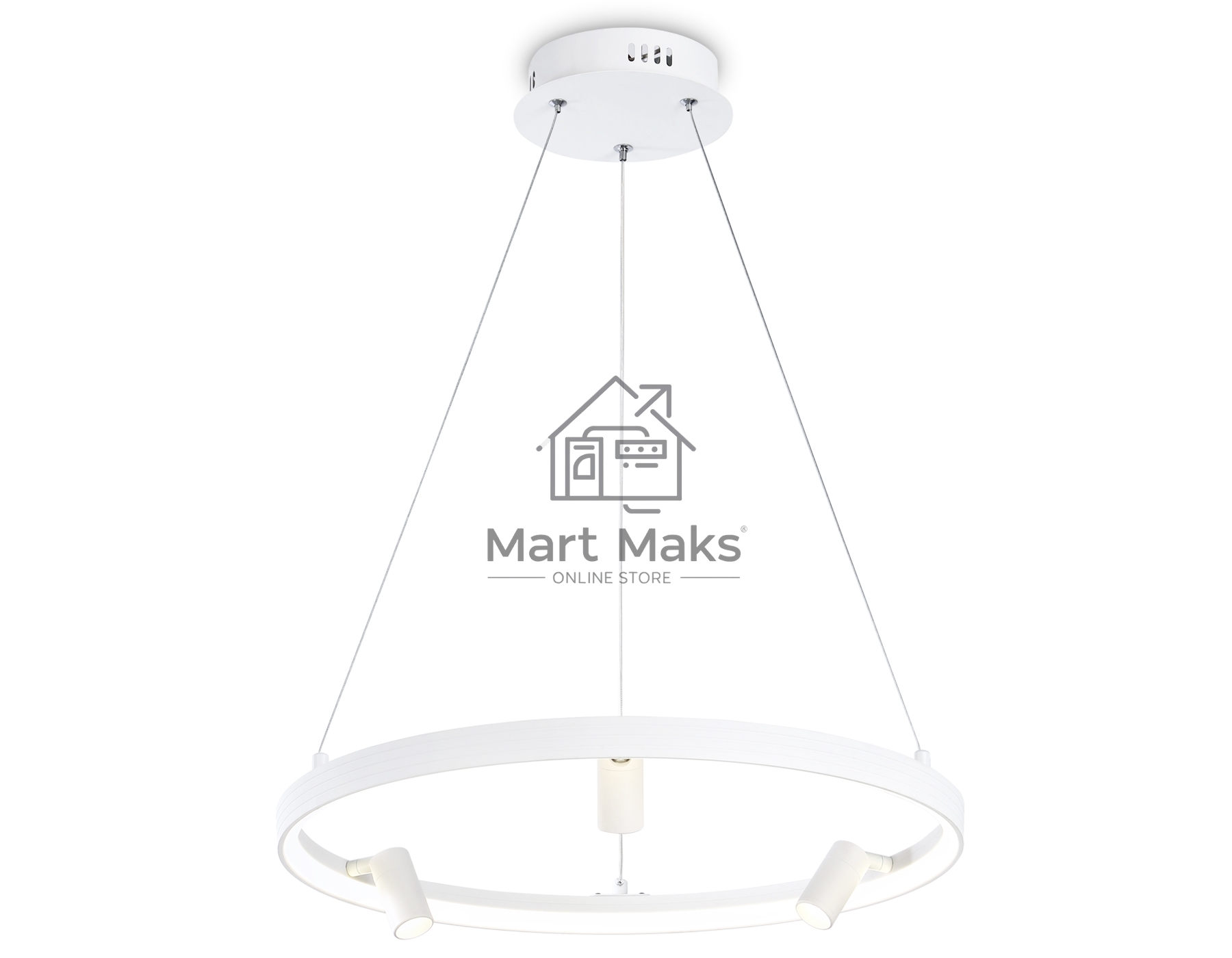 Светильник Ambrella light FL5281/1+3 WH белый 50W 3000K/4200K/6400K+4200K D500*1200 (ПДУ ИК)