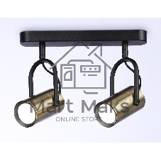 Светильник Ambrella light TA13194/2 BK/SB черный/бронза GU10/2 max 12W 260*100*195