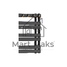Полотенцесушитель дизайнерский электрический BAU Wind Hook Black 80х50, подключение нижнее, черный м