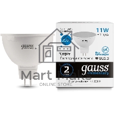 Лампа светодиодная Gauss Elementary MR16 11Вт 6500К GU5.3 850лм