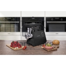 Мясорубка электрическая Gorenje MG1701SB черный, 1700 Вт, 2.3 кг/мин, реверс, защита от перегрузки, насадки - 5