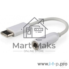 Переходник Cablexpert Переходник USB, USB Type-C/Jack3.5F, пакет (CCA-UC3.5F-01-W)