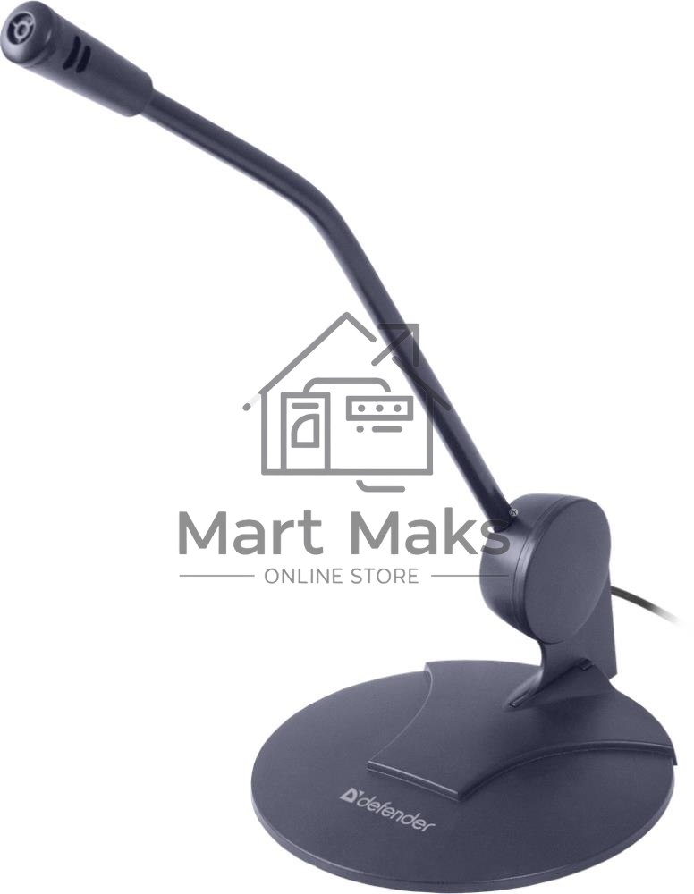 Микрофон Defender MIC-117 черный, кабель 1.8 м