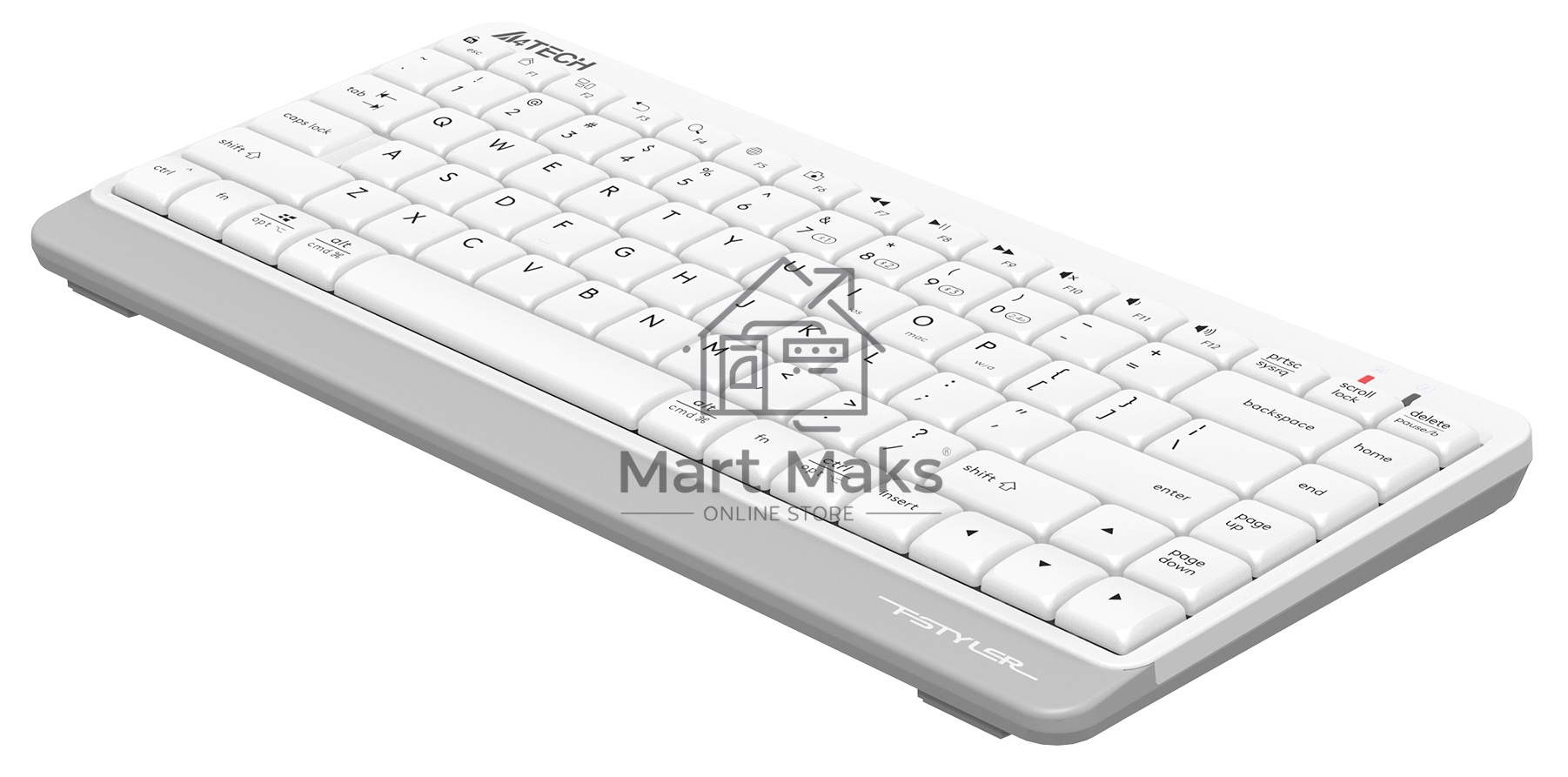 Клавиатура A4Tech Fstyler FBK11 беспроводная USB, Bluetooth/Радиоканал, белый/серый