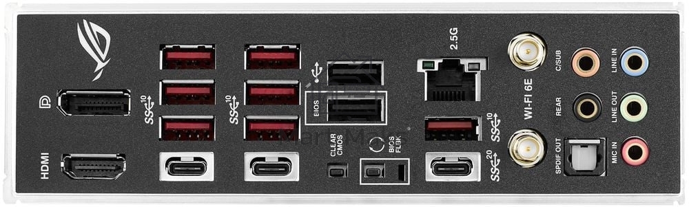 Материнская плата ASUS ROG STRIX X670E-F GAMING WIFI, AM5, AMD X670, 4xDDR5, 4xSATA, 4xM.2, 1xPCIe 5.0 x16, 1xPCIe 4.0 x4, 1xHDMI, 1xDP, 1x 2.5Gb LAN, 2xUSB-C 3.2 Gen 2, 2xUSB-C 3.2 Gen 2x2, 2xUSB-A 2.0, 7xUSB-A 3.2 Gen 2, 5x3.5 мм, 7.1, ATX