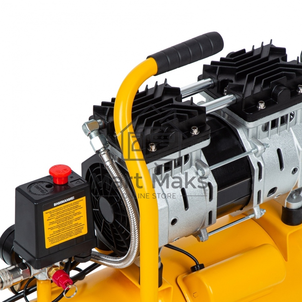Компрессор DLS650/10 безмаслянный малошумный 650 Вт, 120 л/мин,ресивер 10 л Denzel