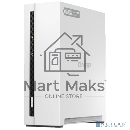 Сетевое хранилище SMB QNAP TS-133 NAS 1 HDD tray. ARM 4-core Cortex-A55 1.8GHz, ram 2 GB (max), 1x1GbE, 1xUSB 2.0 port,1xUSB 3.2 Gen 1