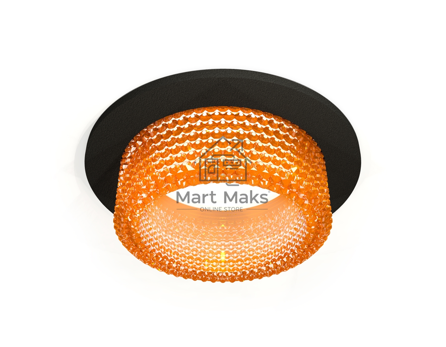 Комплект встраиваемого светильника Ambrella light XC6513044 SBK/CF черный песок/голубой MR16 GU5.3 (C6513, N6154)