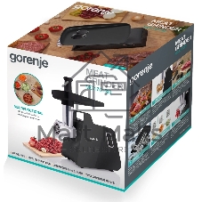 Мясорубка электрическая Gorenje MG1701SB черный, 1700 Вт, 2.3 кг/мин, реверс, защита от перегрузки, насадки - 5