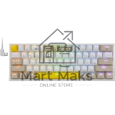 Клавиатура Redragon Fizz Pro механическая белый USB беспроводная BT/Radio for gamer для ноутбука LED (72598) кабель 1.8м