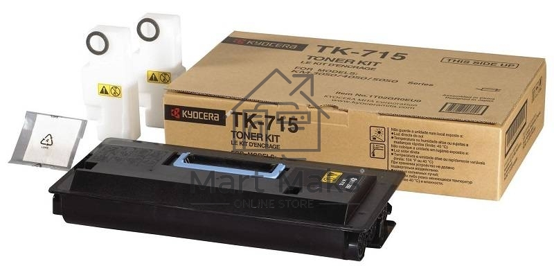 Картридж лазерный Kyocera TK-715 (1T02GR0EU0) черный для KM-3050/4050/5050 34000 стр.