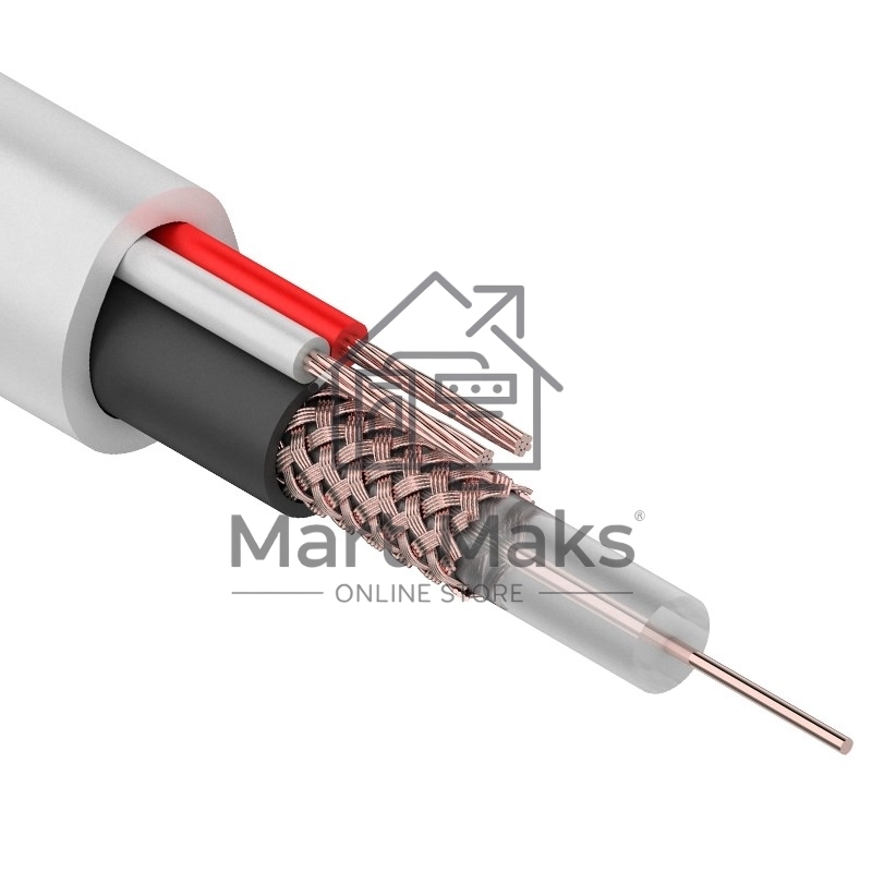 Кабель КВК-В-1,5+2x0,75 мм² (Cu/Cu) белый (бухта 200 м) Rexant