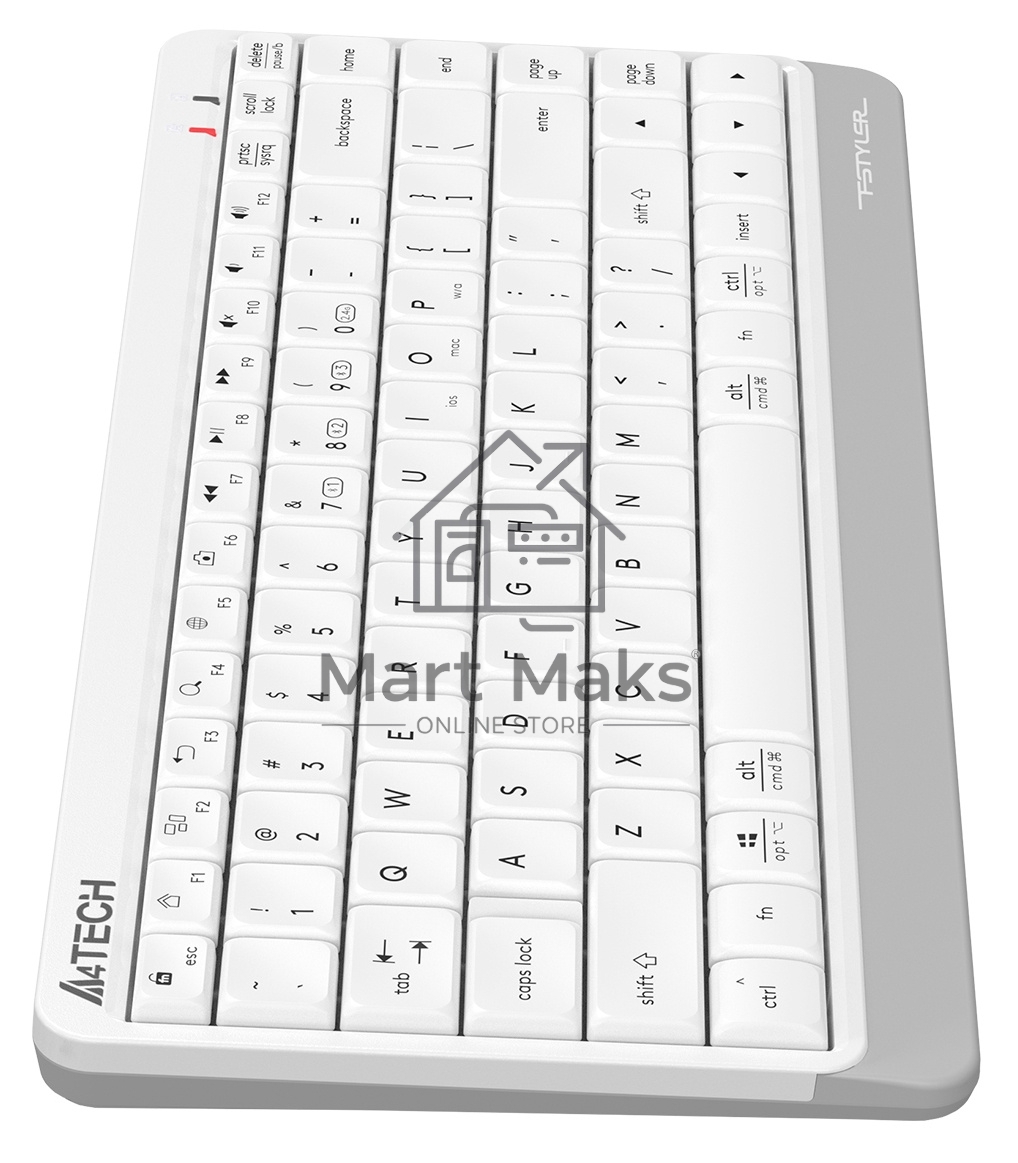 Клавиатура A4Tech Fstyler FBK11 беспроводная USB, Bluetooth/Радиоканал, белый/серый