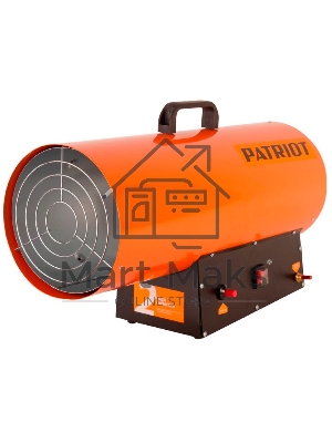 Калорифер газовый PATRIOT GS 50, 50 кВт, 872 мᵌ/ч, пьезо поджиг, редуктор, шланг., шт