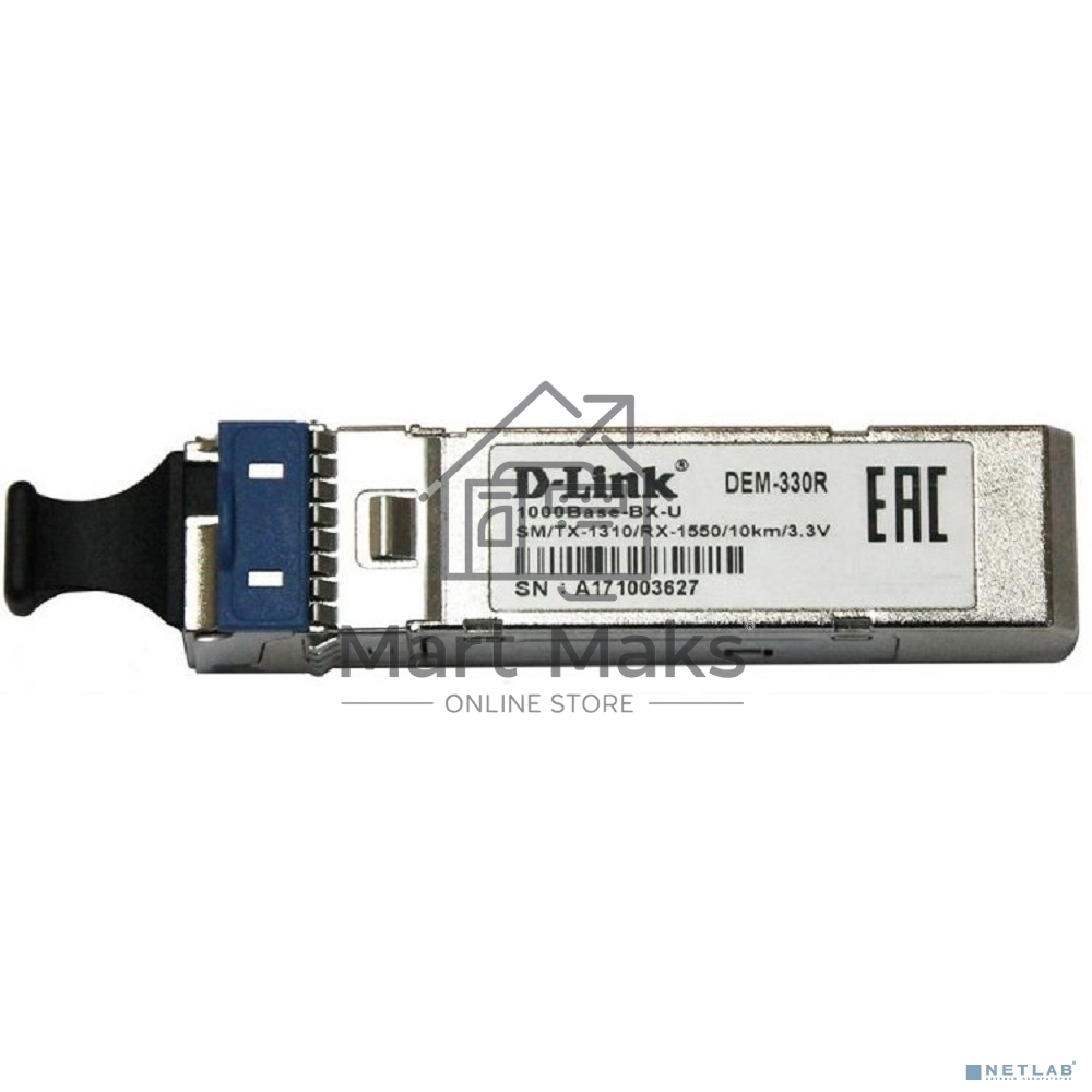 Трансивер D-Link 330R/10KM/A1A WDM SFP 1x1000Base-BX-U Tx:1310nm Rx:1550nm