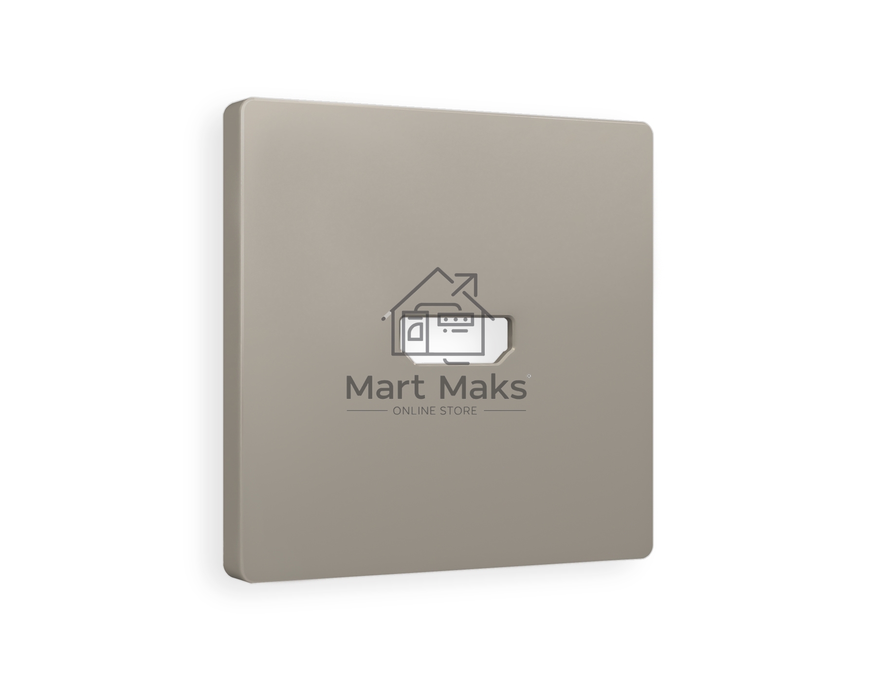 Лицевая панель ALFA (Серо-бежевый матовый) для HDMI розетки QUANT AP3740