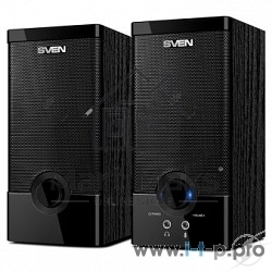 Колонки Sven SPS-603 черный USB-порт ПК, ноутбука или адаптер 5V DC
