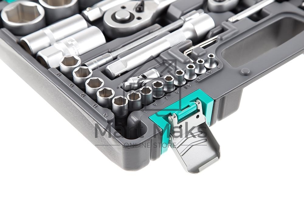 Набор инструментов STELS 141061/2'' 1/4'' CrV пластиковый кейс  94 предм.
