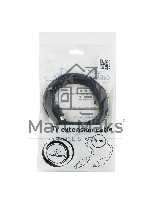 Кабель телевизионный Cablexpert, CCV-515-3M, Coaxial M/F, 3м