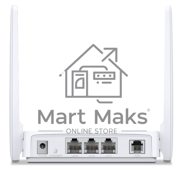 Роутер беспроводной Mercusys MW300D N300 10/100BASE-TX/ADSL