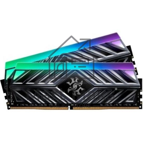 Оперативная память XPG Spectrix D41 RGB, DDR4, 32GB (2x16GB), 3600MHz, CL18, UDIMM, с радиатором, RGB, серый