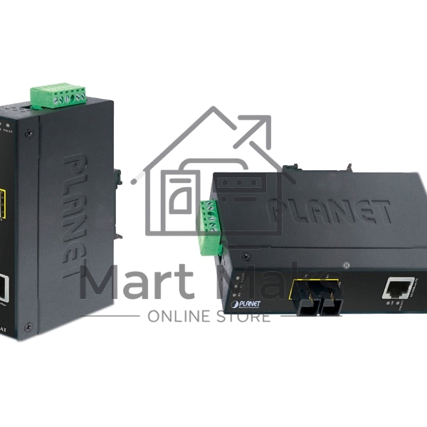 Индустриальный медиа конвертер IFT-802TS15 IP30 Slim type Industrial Fast Ethernet Media Converter SC SM-15KM (-40 to 75 degree C)