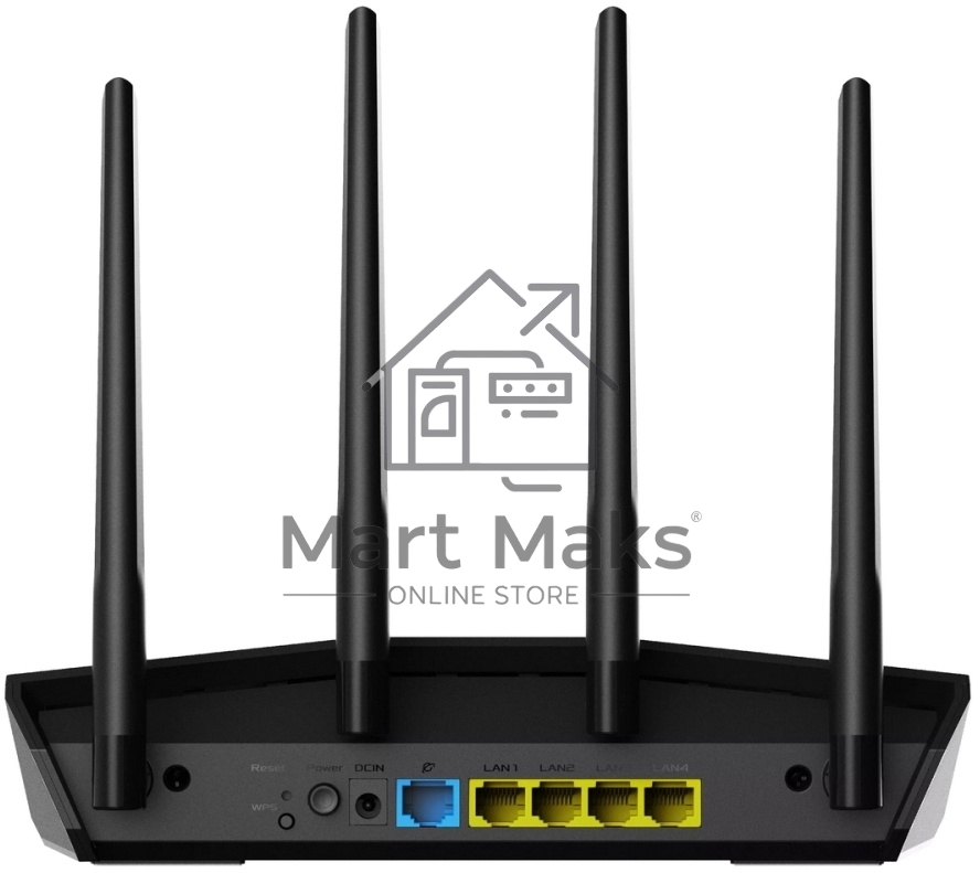 Роутер беспроводной Asus RT-AX57 AX3000 10/100/1000BASE-TX черный