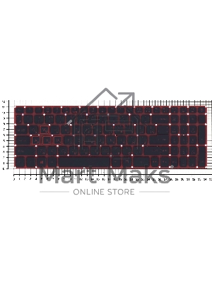 Клавиатура для ноутбука Acer Aspire VN7-593G черная с красной подсветкой