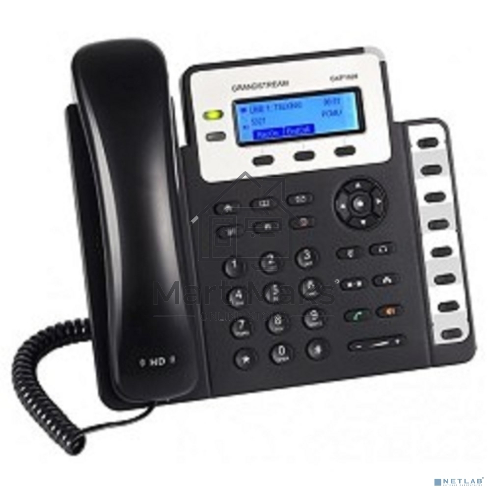 IP-телефон Grandstream GXP1628, 2 SIP линии, 8 BLF клавиш, PoE