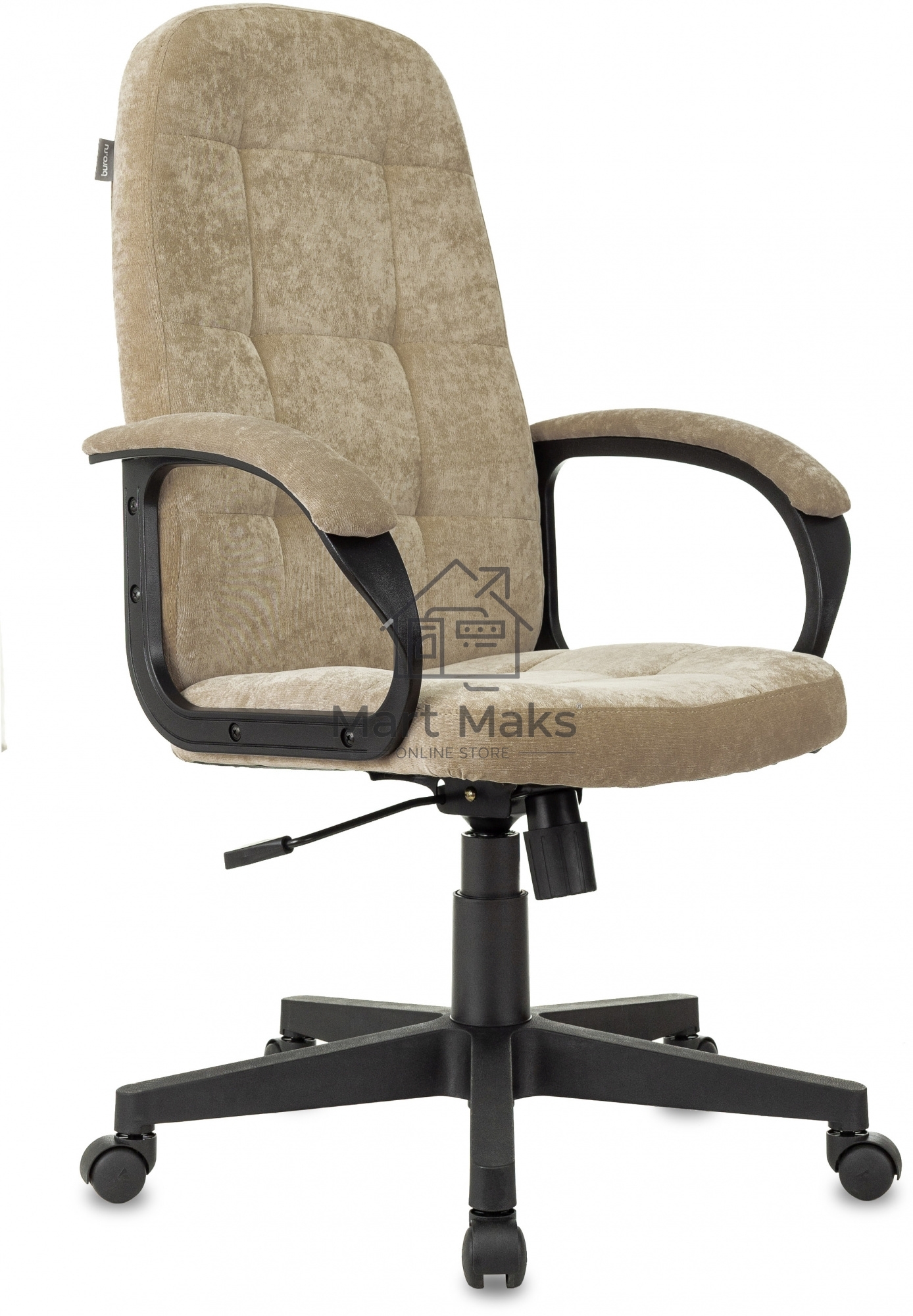 Кресло руководителя Бюрократ CH 002 Fabric Light-21 песочный, крестов. пластик