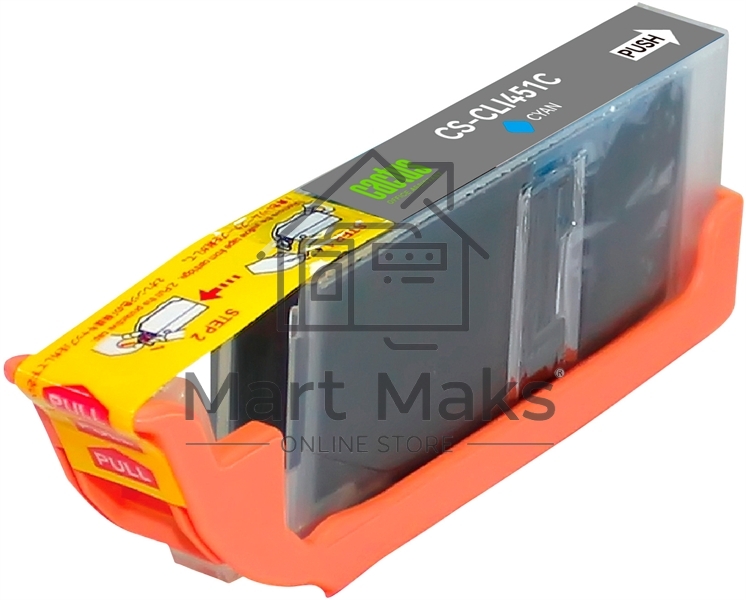 Картридж струйный Cactus CS-CLI451C голубой (10,2 мл) для Canon MG 6340/5440/IP7240
