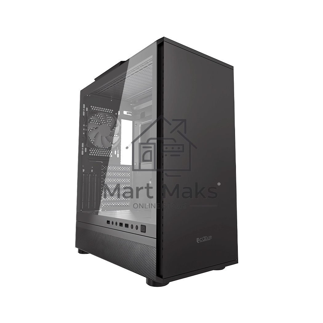 Компьютерный корпус  PCCooler IE200 BK, Tempered Glass Full Tower, черный, TG, SPCC, 1x120mm ARGB E-ATX, ATX, mATX, mITX 180/380/220mm 4x2.5