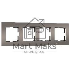 Рамка на 4 поста Slab (бронза софт) W0042963