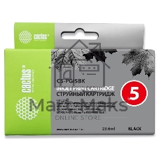 Картридж струйный Cactus CS-PGI5BK черный (23,6 мл) для Canon Pixma MP470/MP500/MP520/MP530/MP600/MP800/MP810/MP830/MP979/iP3500/iP4200/iP4300/iP5200/iP5300/iP6700D/MX700/MX850/iX4000/iX5000/Pro 9000/9000Mark II Картридж струйный Cactus CS-PGI5BK черный (23,6 мл) для Canon Pixma MP470/MP500/MP520/MP530/MP600/MP800/MP810/MP830/MP979/iP3500/iP4200/iP4300/iP5200/iP5300/iP6700D/MX700/MX850/iX4000/iX5000/Pro 9000/9000Mark II