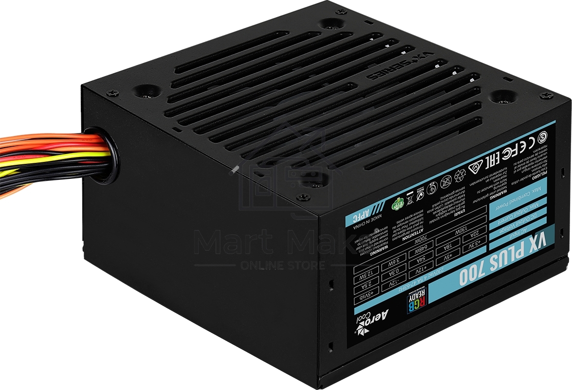 Блок питания Aerocool / Formula VX-700 PLUS RGB, 700Вт, 120мм, черный