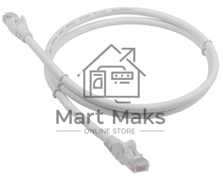 Патч-корд Lanmaster LAN-PC45/U6-2.0-WH вилка RJ-45-вилка RJ-45 кат.6 2м белый LSZH (уп.:1шт)