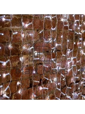 Гирлянда Светодиодный Дождь 2х1,5 м, эффект мерцания, прозрачный провод, 230 В, диоды белые