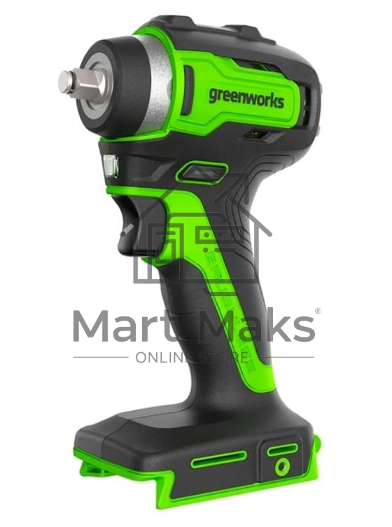 Гайковерт ударный аккумуляторный GreenWorks GD24IW200, 24v, 200 Нм, без АКБ и ЗУ (3803607)