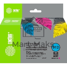 Картридж струйный Cactus CS-3YL78AE 912 пурпурный (5 мл) для HP OfficeJet 8010/8012/8013/8014/8015/8020/8025