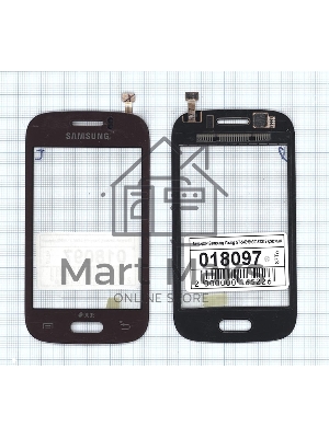Сенсорное стекло (тачскрин) для Samsung Galaxy Young GT-S6310 GT-S6312 красное