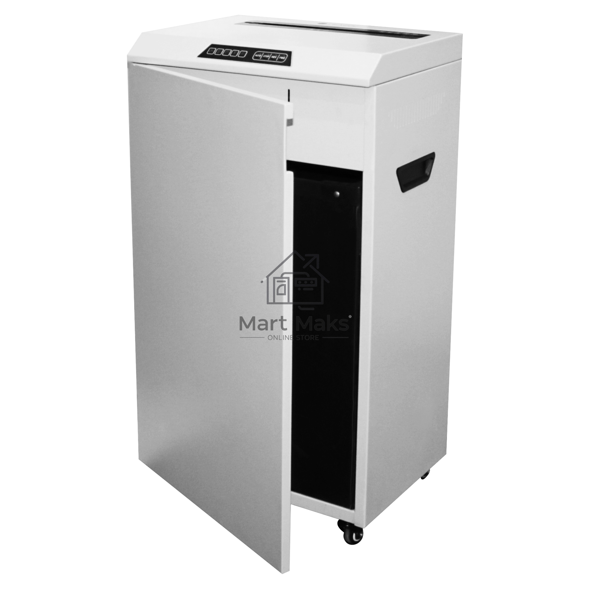 Шредер ГЕЛЕОС УО90-5, DIN P-5 (4 ур-нь секр.), фрагмент 1,9х15мм, 18-21 лист (70г/м2), CD/пл.карты/скрепки/скобы, 90 литров