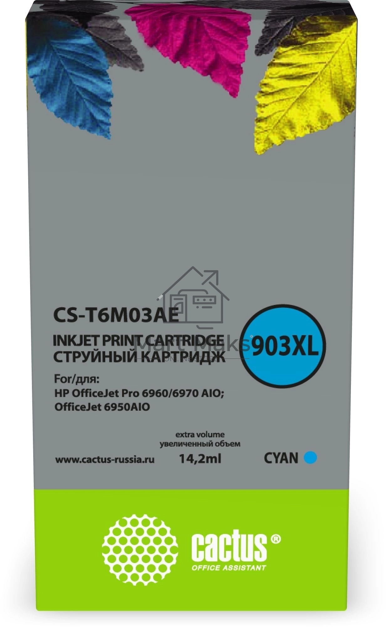 Картридж струйный Cactus CS-T6M03AE №903XL голубой (14.2 мл) для HP OJP 6950/6960/6970