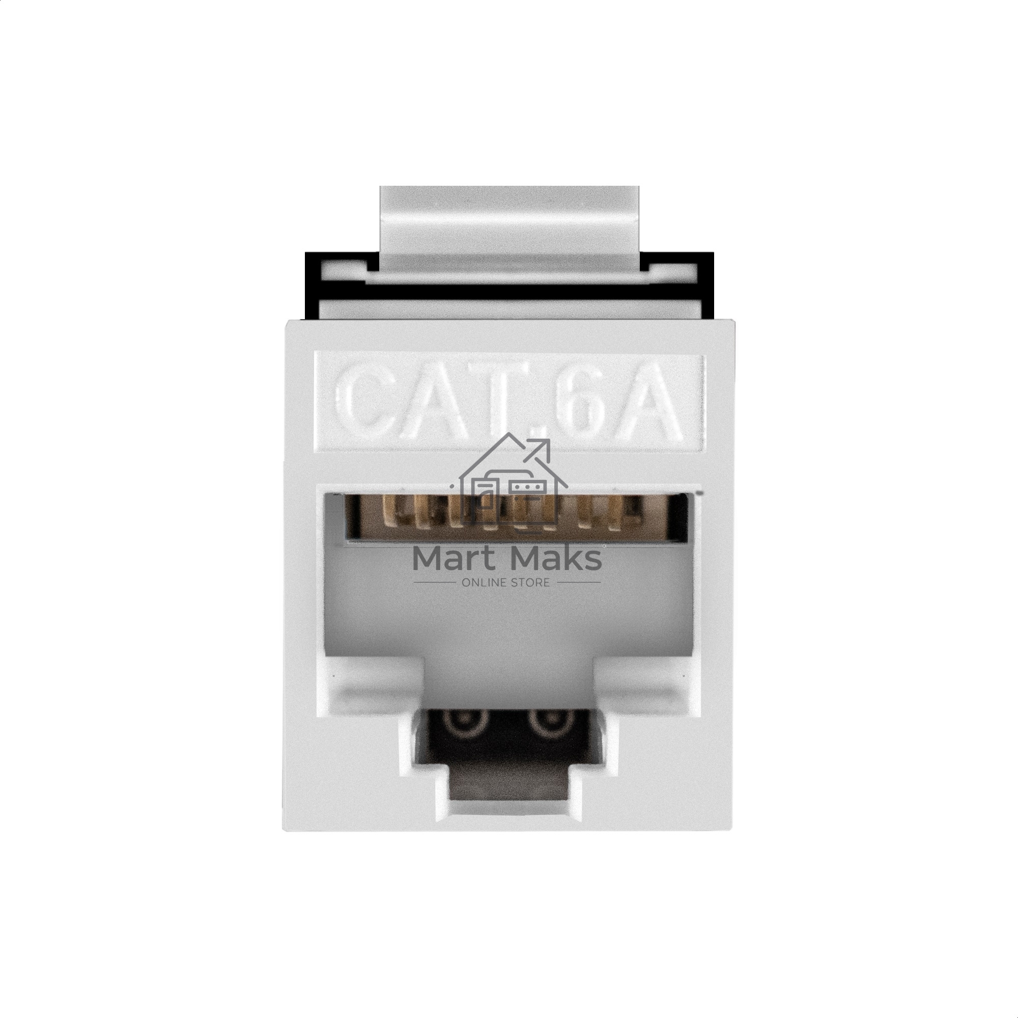 Модуль-вставка Keystone Jack RJ-45 ExeGate KJ-8P8C-U-C6A-180-TL (Кат.6A, неэкранированная, 180 градусов, IDC Toolless (без инструмента))
