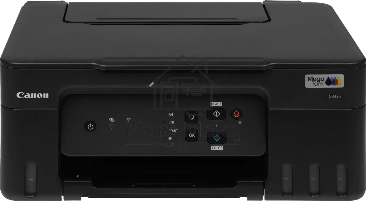 МФУ струйный Canon PIXMA G3430 (5989C009), A4, цветное, печ. 11 стр/мин. (ч/б) 6 стр/мин. (цвет), скан. до 3.16 стр/мин., 4800 x 1200 dpi (печать) 600x1200dpi (скан.), USB, Wi-Fi, Air Print, Mopria
