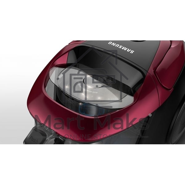 Пылесос Samsung VC18M31A0HP бордовый/черный, 380/1800 Вт, уборка сухая, пылесборник контейнер 2 л