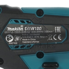 Гайковерт акк MAKITA DTW180RFE б\щет, 18В, 2x3Ач, Li-ion, 3600у\м, 180Нм, квадрат 3\8