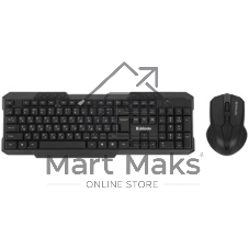 Комплект клавиатура+мышь Defender Jakarta C-805 беспроводной, USB, 1600 DPI, чёрный