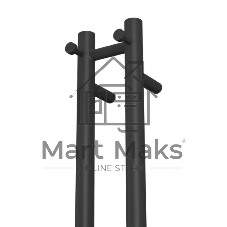 Полотенцесушитель дизайнерский электрический, BAU Stella Gun Grey 8х120, 2 коллектора, 2 крючка, тем