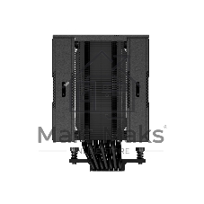 Кулер для процессора PCCooler RZ700D BK (270W, 4-pin PWM, 159.5mm, Al/Cu, 7x6mm, 2x120mm, 79.8CFM, 35.9dBA, 2400RPM, S: 1851/1700/1200/115X, AM5/AM4, black)