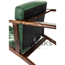 Кресло Бюрократ T-9928WALNUT-CF зеленый, кожа